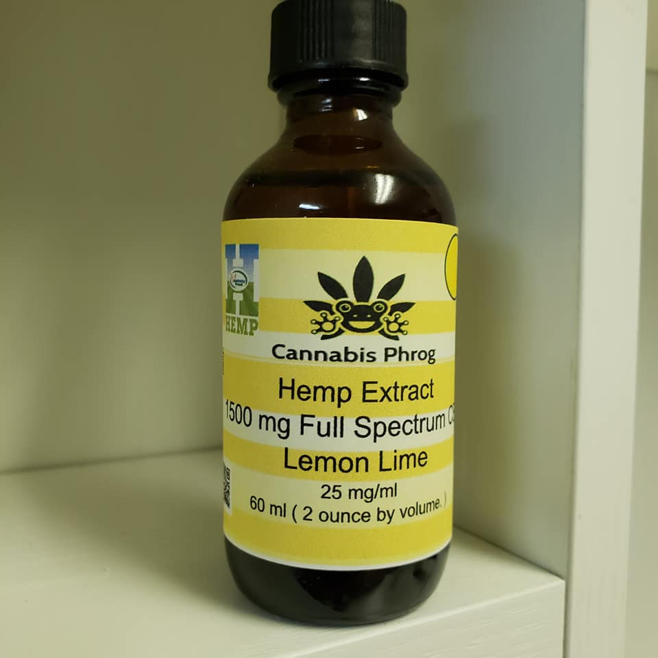 Cannabis Phrog 1500mg Full Spectrum CBD 2oz bottle