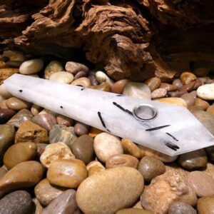 Tourmalated Quartz Crystal Wand