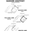 Honeybee Herb Glass Bangers - White Line - Image 2